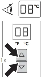 Indicating the set temperature - fig. 13 - MoBar300S