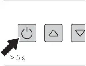 Switching on off the beverage refrigerator - fig. 9 - MoBar550S