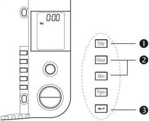 Clock and day setting