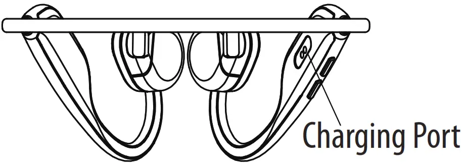 maxell EB ALBT140 AIR LINK Air Conduction Headphone - Charging Port