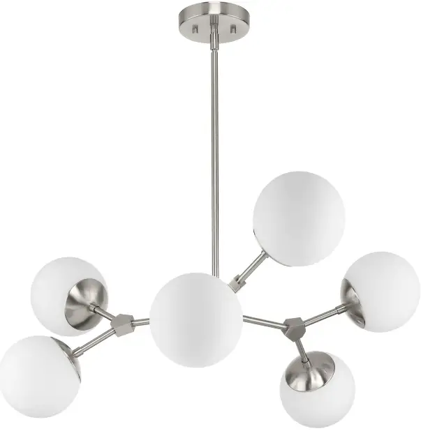 PROGRESS-LIGHTING-P400307-Haas 6-Light-Brushed-Nickel-Mid-Century-Chandelier-PRODUCT-IMG