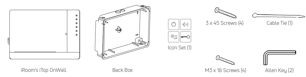 iRoom-iO-iTop-OnWall-Universal-Wall-Docking-Station-for-Apple-iPads-FIG-1