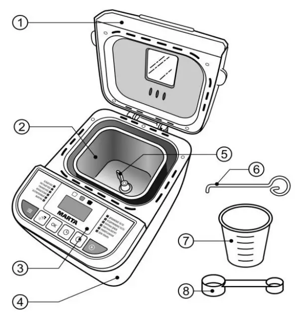 marta МТ 1784 Bread Maker-