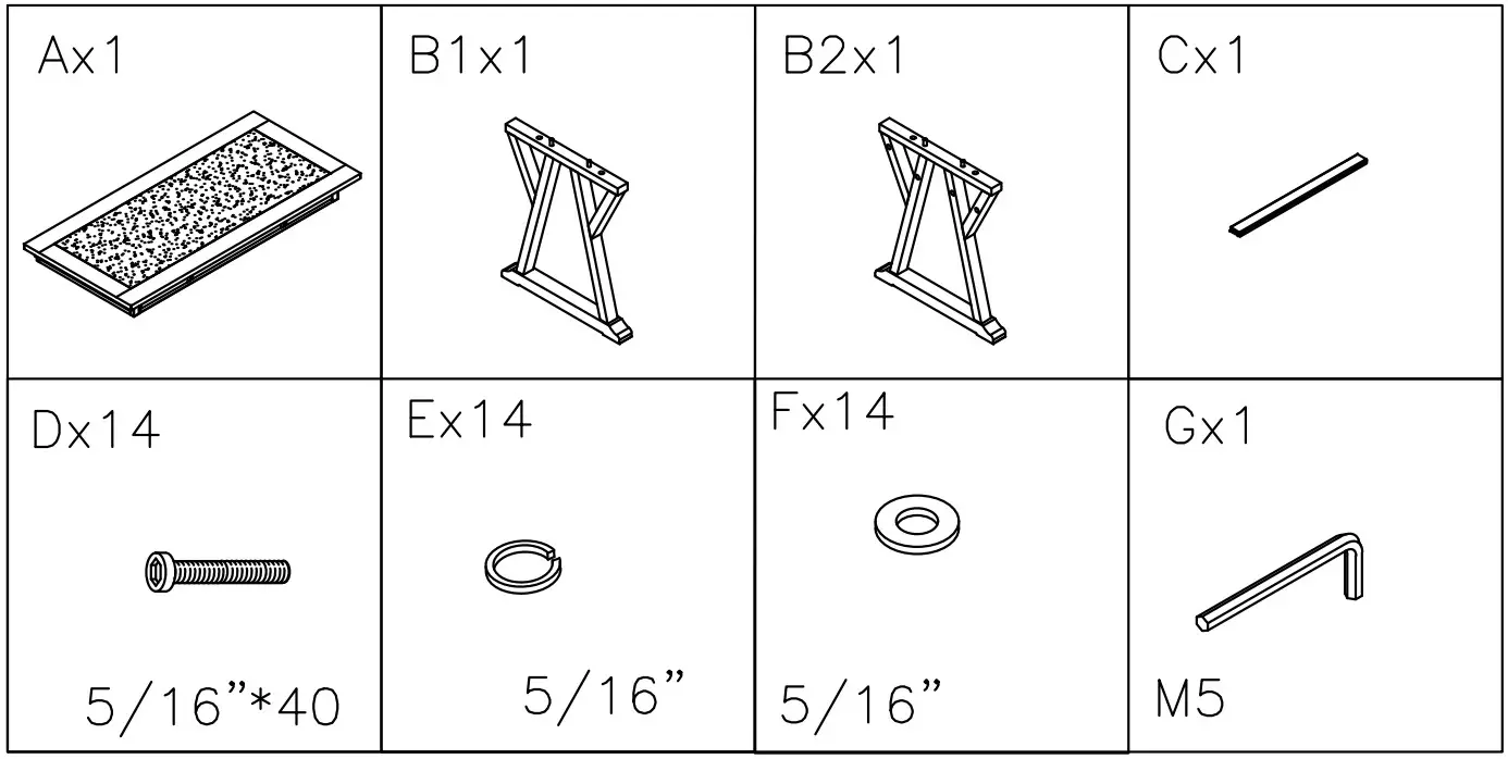 ASHLEY H741 44 Luxenford 60 Inch Home Office Desk - Figure 1