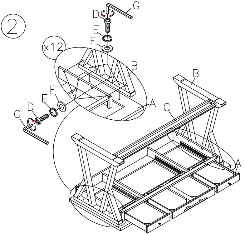ASHLEY H741 44 Luxenford 60 Inch Home Office Desk - Figure 3