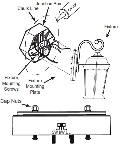 Maxxima MEL 13153BW LED 3 CCT Porch Lantern Outdoor Wall Light-fig1