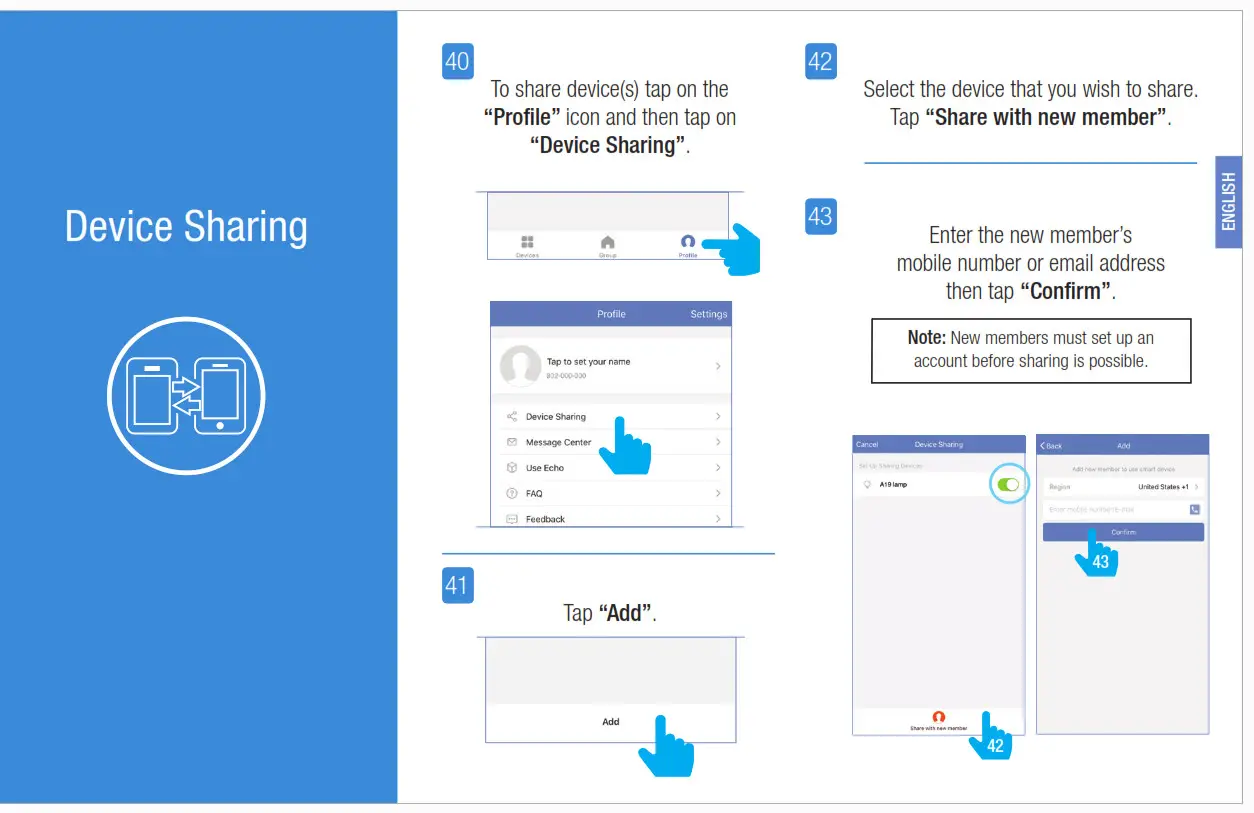 Feit Electric Smart Bulb Setup - Device Sharing