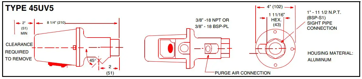 fireye 45UV5-1007 Self-Check Flame Scanner (1)