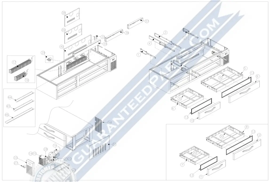 KOOL IT KCB 60 Inch Refrigerated Chef Base-