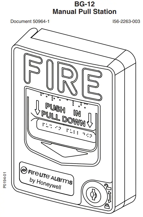 FIre LITe BG 12 Manual Pull Station - Manual Pull Station