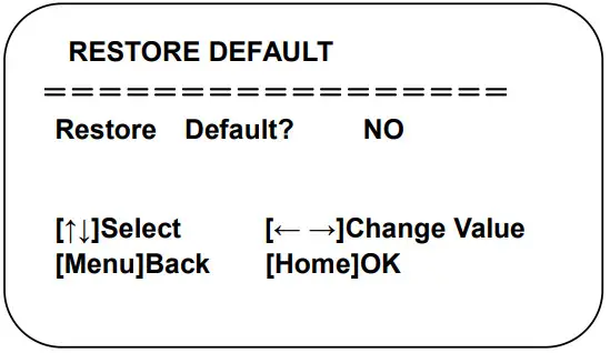 AVMATRIX PTZ1271 Full Hd Ptz Camera - Restore Default