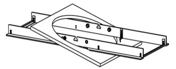 Chroma-Q Inspire™ Blind Sloped Ceiling Mount - Insert Angle Support into