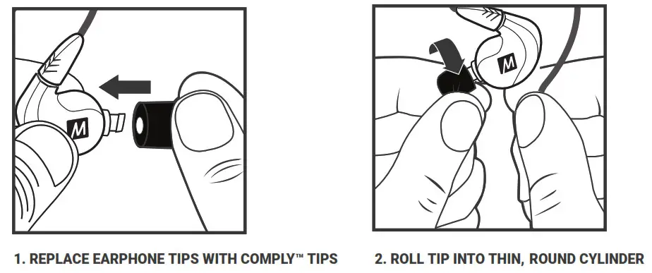 High Fidelity Audiophile In-ear Headphones - MEMORY FOAM EARTIPS 1