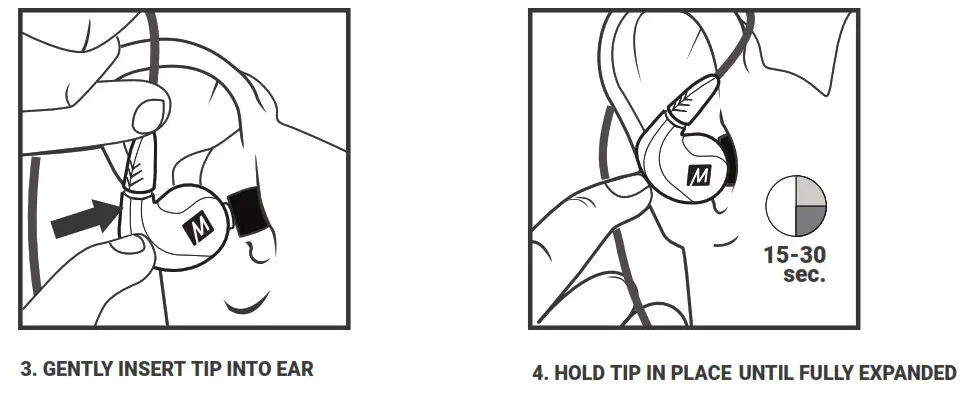 High Fidelity Audiophile In-ear Headphones - MEMORY FOAM EARTIPS 2