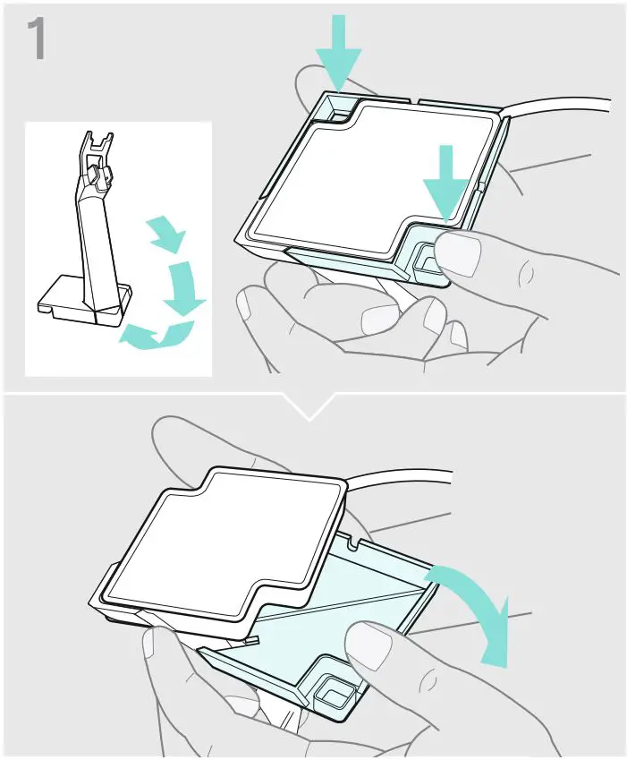 EPOS CH 30 Headset charger Stand and Cable User Guide - Adapting the cable routing