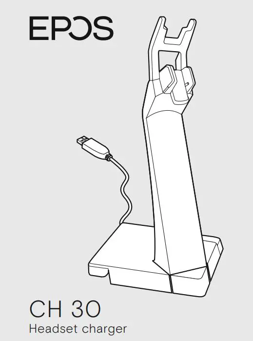 EPOS CH 30 Headset charger Stand and Cable User Guide
