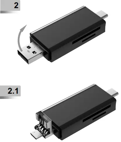 gembird UHB-CR3IN1-01 Multi USB SD Card Readergembird UHB-CR3IN1-01 Multi USB SD Card Reader - 2