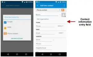 FIG 5 Add New Contact