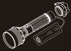 OLIGHT X9R Marauder Rechargeable LED Torch - CASE1