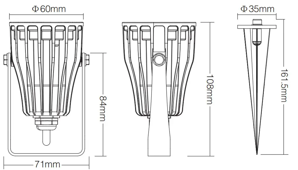 MiBOXER RGB CCT LED Floodlight - Parameters