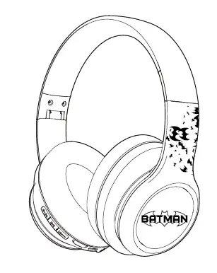 A S ASOEBSE100 Batman Over-Ear Headphones User Manual