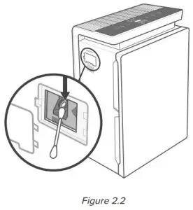 FIG 21 Cleaning the Dust Sensor Lens