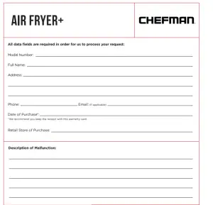 CHEFMAN TJ38 6 RDO Air Fryer - figure 5