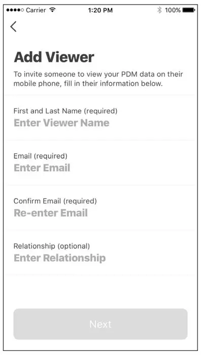 omnipod Display App User Guide - Add a Viewer