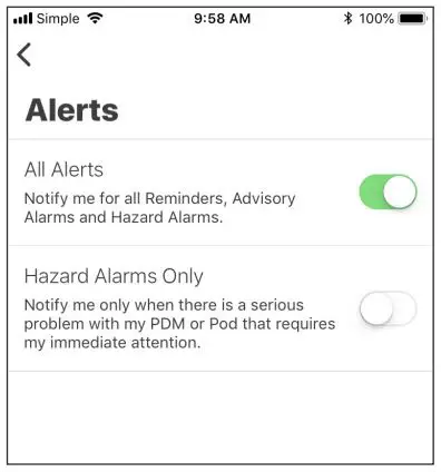 omnipod Display App User Guide - Alerts
