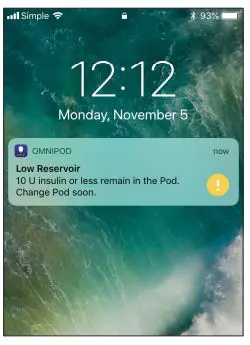omnipod Display App User Guide - Viewing Alerts