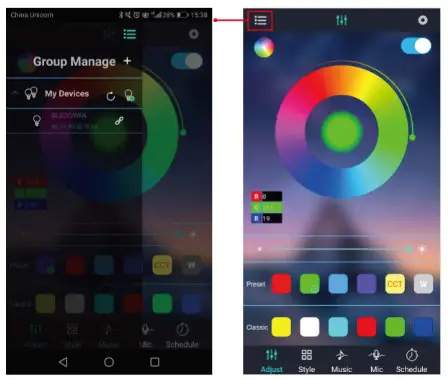 DAYTONA DL-RGB4KT RGB Rock Light- Group Manage Menu