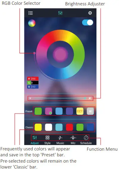 DAYTONA DL-RGB4KT RGB Rock Light- Home Screen