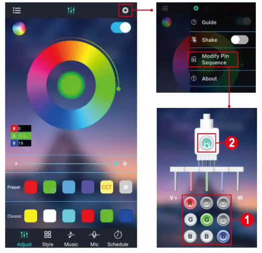 DAYTONA DL-RGB4KT RGB Rock Light- Modify Pin Sequence