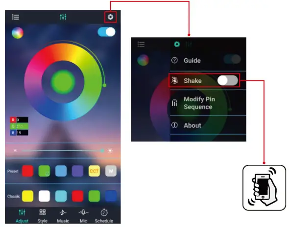 DAYTONA DL-RGB4KT RGB Rock Light- Shake Selection