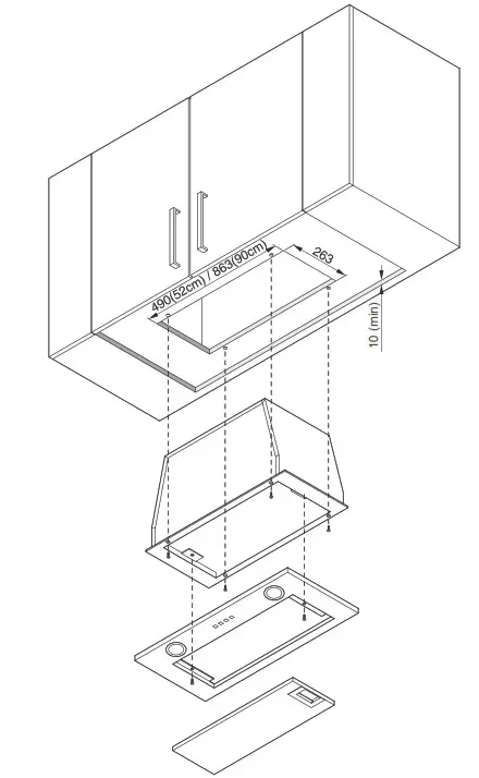 Baumatic GUH52SD GUH90 52 90cm Undermount - Install 3