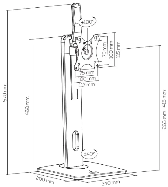 GABOR DMS 200 Desktop Monitor Stand - FIG 1