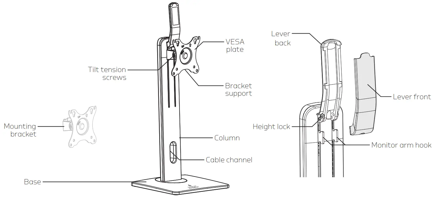 GABOR DMS 200 Desktop Monitor Stand - OVER VIOU