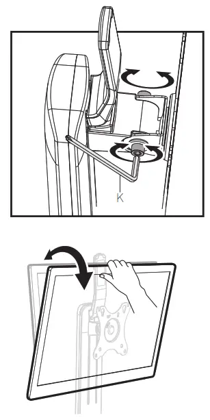 GABOR DMS 200 Desktop Monitor Stand - rotation