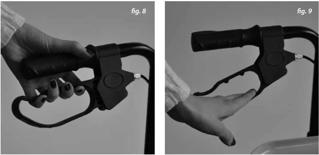 aidapt VP173FC Steel 4-Wheeled Rollator Fig5