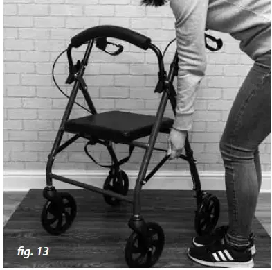 aidapt VP173FC Steel 4-Wheeled Rollator Fig8