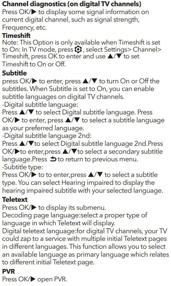 TESLA 40T320SFS Full HD Smart LED TV User Manual - Channel