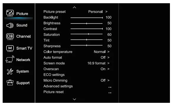 TESLA 40T320SFS Full HD Smart LED TV User Manual - Picture