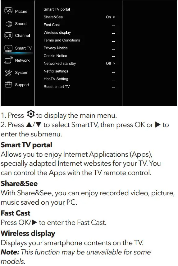 TESLA 40T320SFS Full HD Smart LED TV User Manual - Smart TV