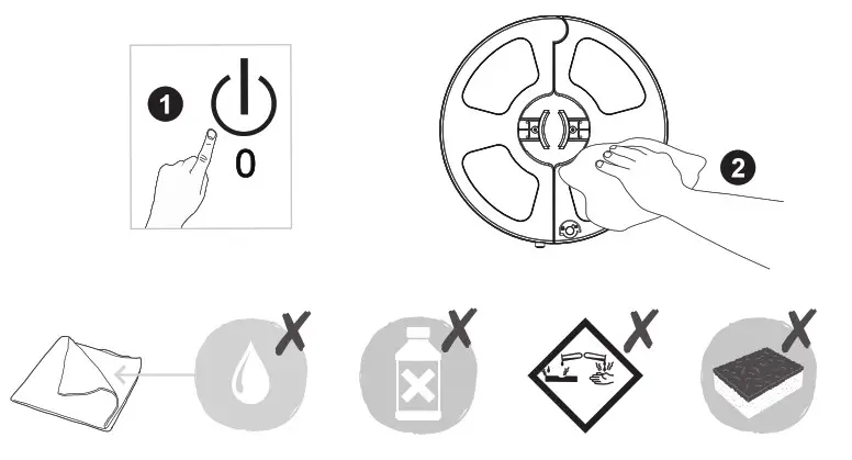 blooma RB284A Alinda Battery Powered LED Parasol Light- Care 2