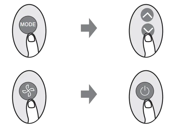 kaden KSI Series Wall Mounted Air Conditioner Remote Control - FAN operation 3