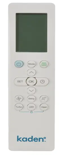 kaden KSI Series Wall Mounted Air Conditioner Remote Control