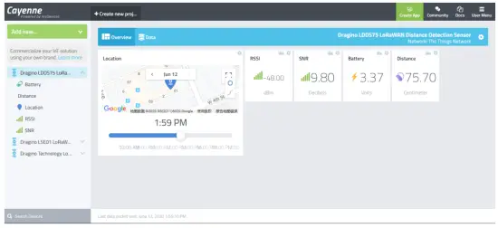 DRAGINO LDDS20 LoRaWAN Ultrasonic Liquid Level Sensor - app8