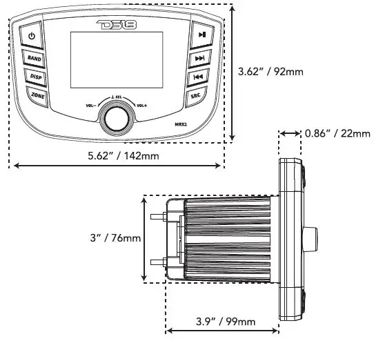 DS18 HYDRO MRX2 Marine and Powersports Head Unit 3