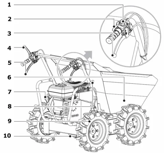 ZIPPER ZI RD300 Heeled Dumper - components