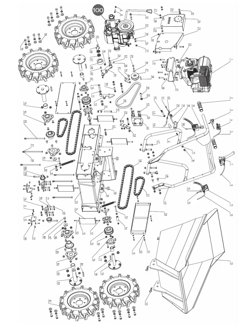 ZIPPER ZI RD300 Heeled Dumper - explosion drawing